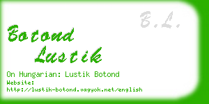botond lustik business card